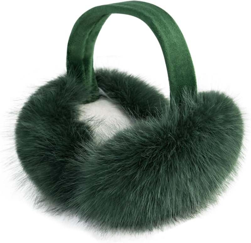FSTEOE Women Winter Ear Muffs Foldable Girl Ear Warmer Fashion Furry Earmuff Soft Ear Cover Cold Weather - Image 1